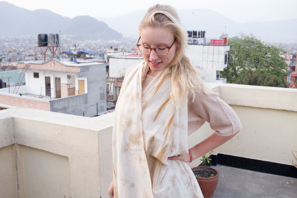 MuniMuni Tie Dye Scarf - Marble Naturel - MuniMuni