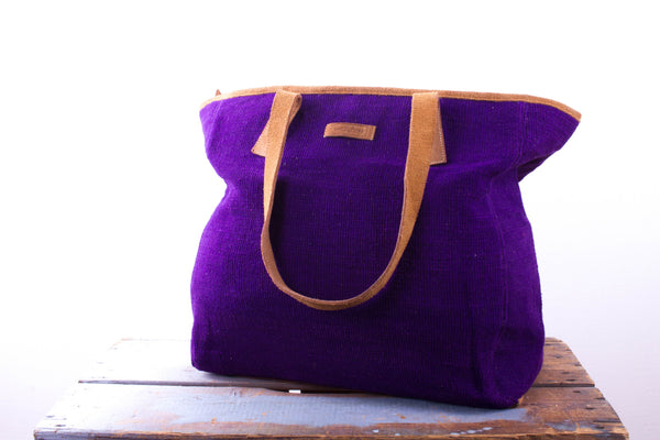 Tote Bag - Plain Purple - MuniMuni