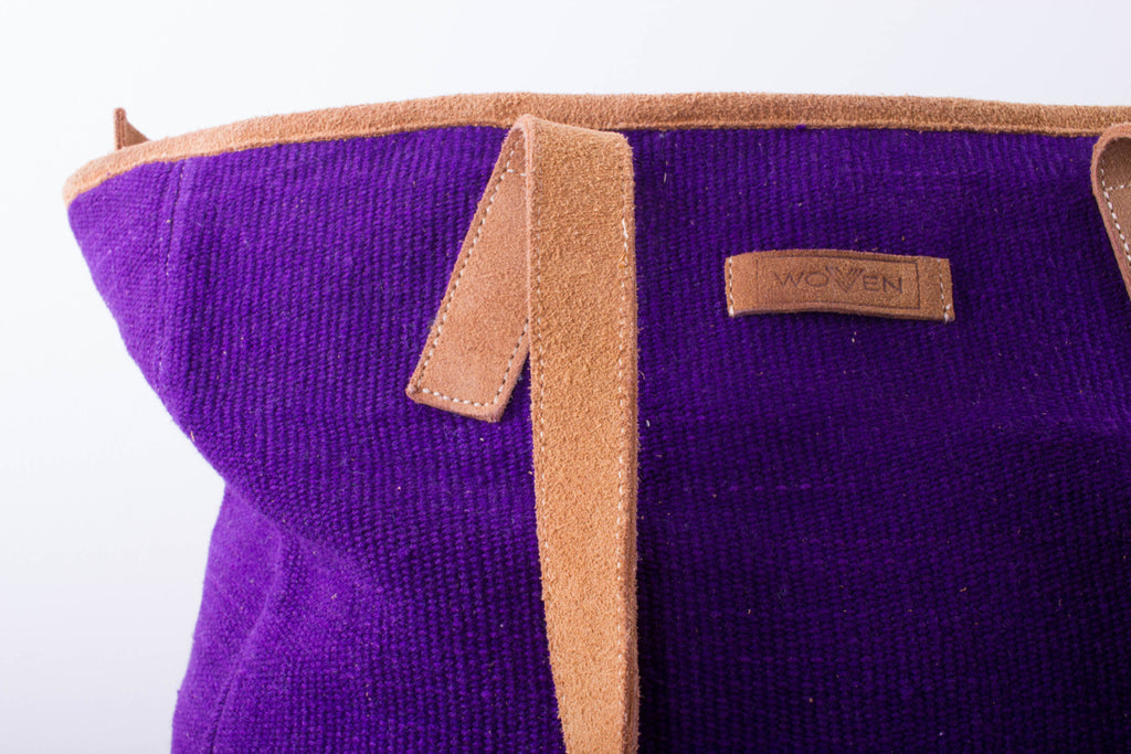 Tote Bag - Plain Purple - MuniMuni