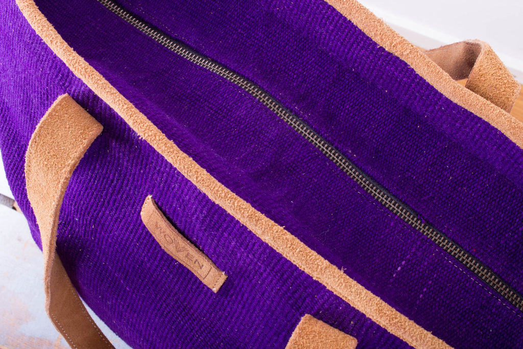 Tote Bag - Plain Purple - MuniMuni