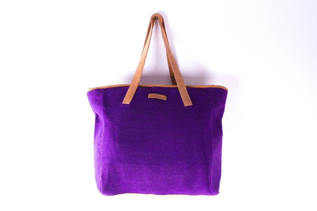 Tote Bag - Plain Purple - MuniMuni