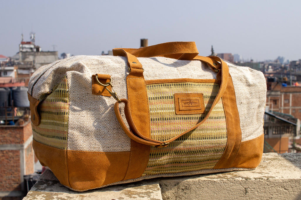 Weekend Bag - Light Mix Recycle Pattern - MuniMuni