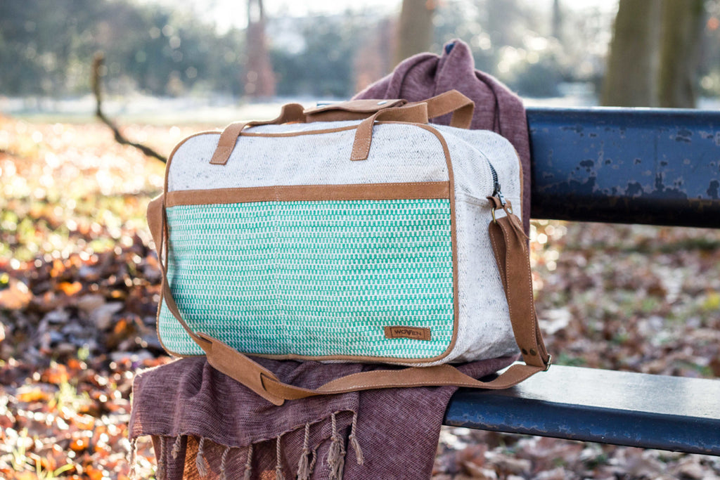 Tour Bag - Green Finer Pattern - MuniMuni