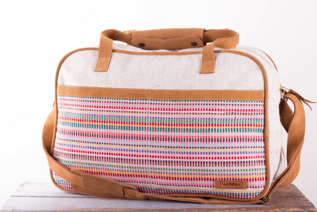 Tour Bag - Light Pink Recycle Pattern - MuniMuni