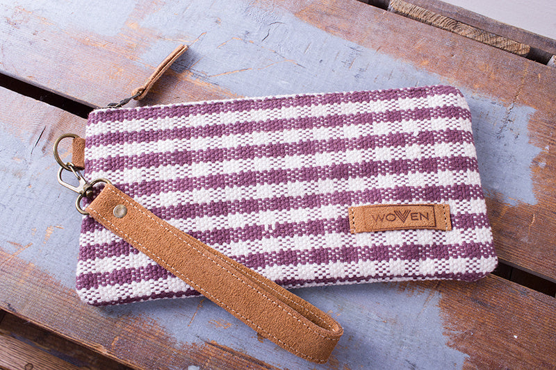 Wallet - Purple Check Pattern - MuniMuni