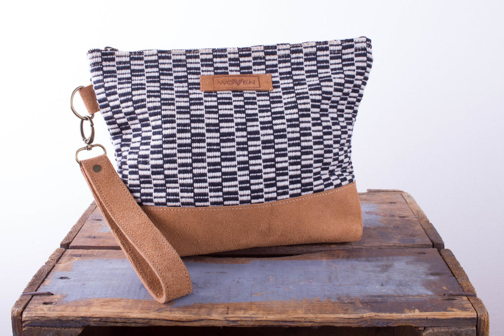 Wash Bag - Black/White Piano Pattern - MuniMuni