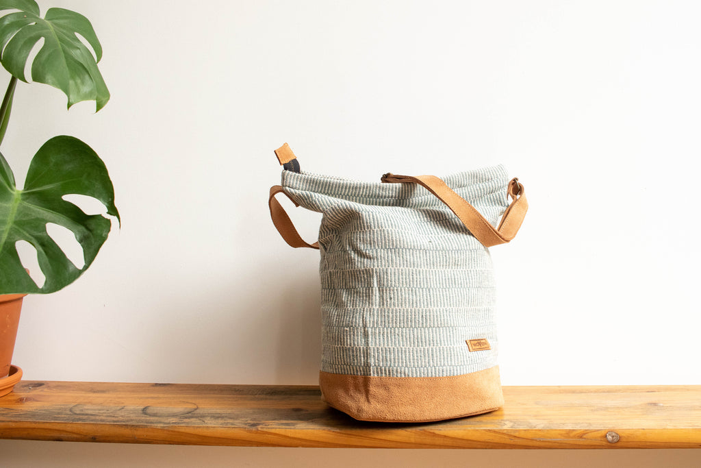 Daily bag - Light Blue/ White Finer Pattern - MuniMuni