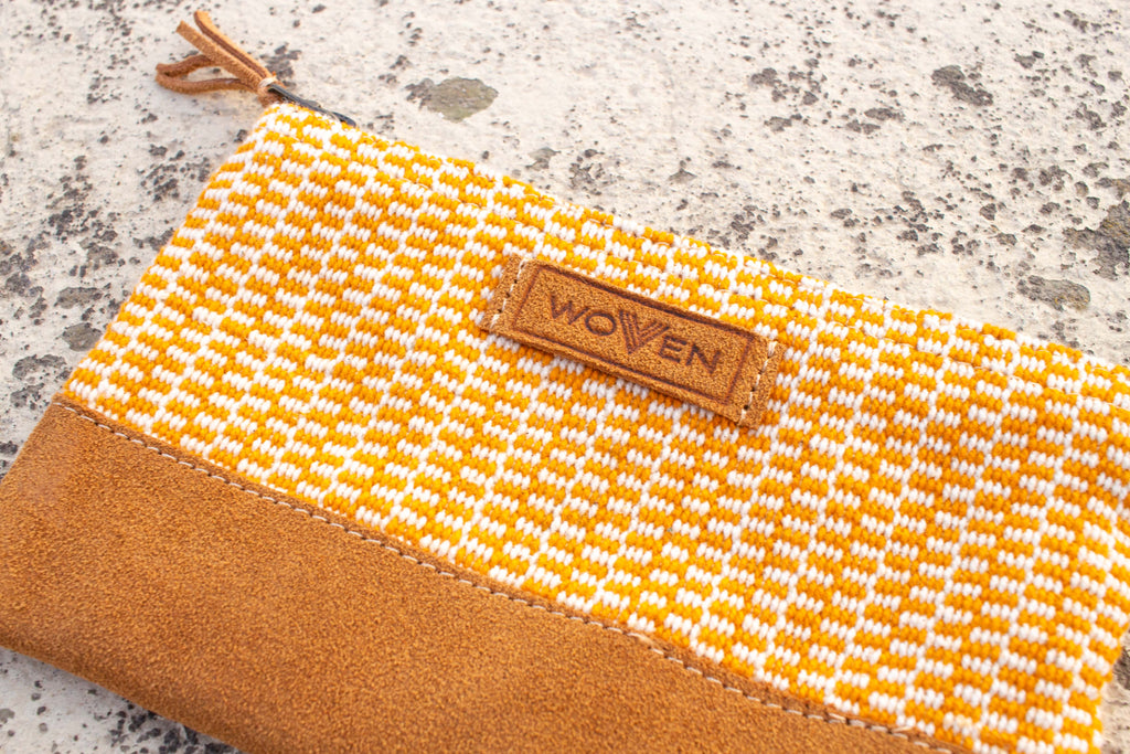 Zip Purse Small -  Yellow Finer Pattern - MuniMuni