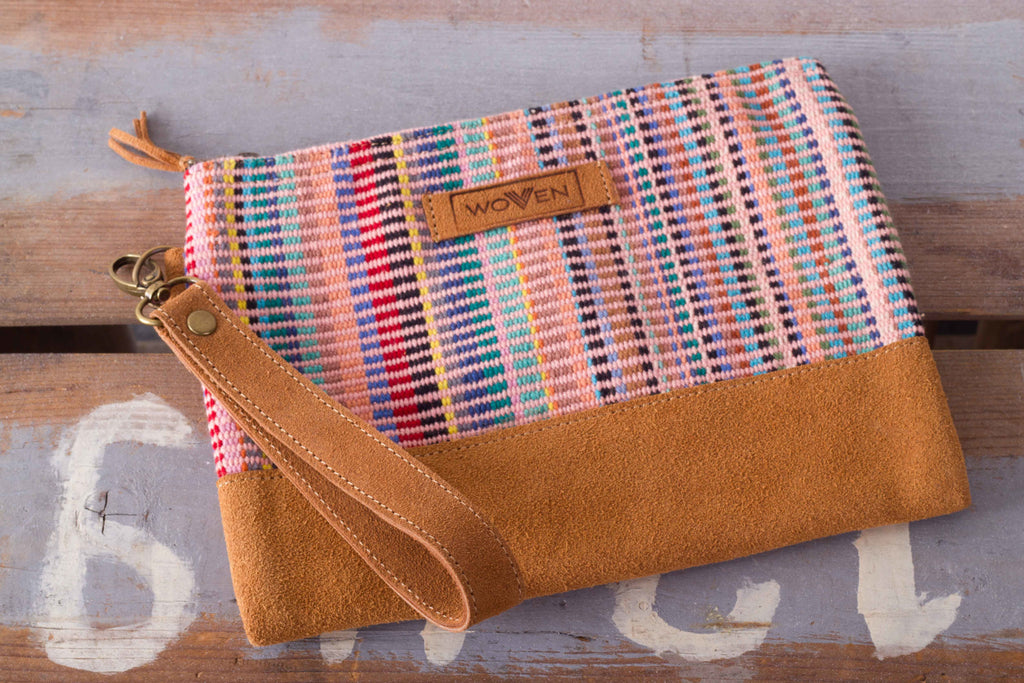 Zip Purse Large - Pink Recycle Pattern - MuniMuni