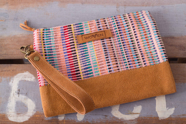 Zip Purse Large - Pink Recycle Pattern - MuniMuni