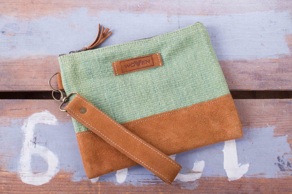 Zip Purse Large - Solid Green - MuniMuni